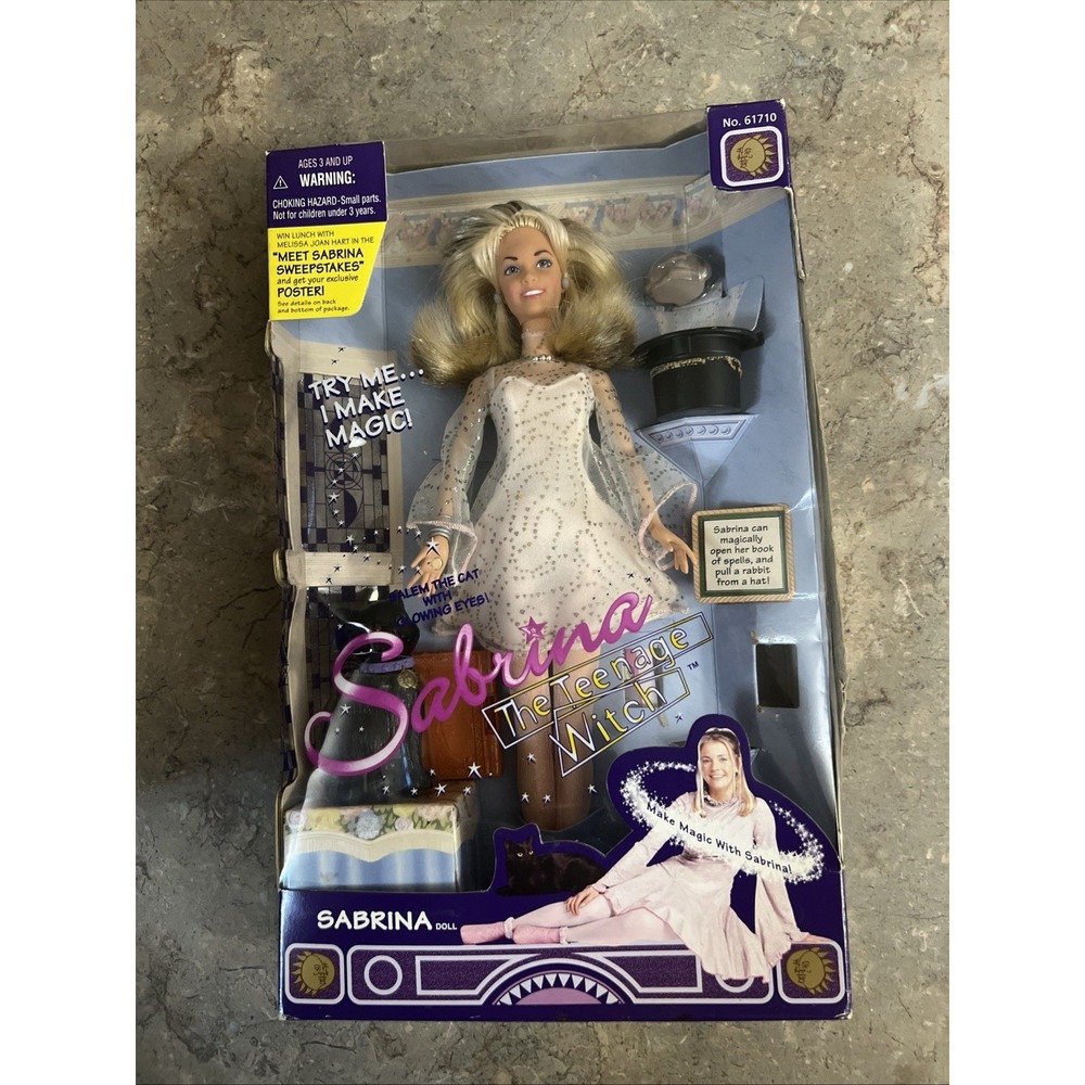 Vintage 1997 Sabrina the Teenage Witch Doll with Salem the cat